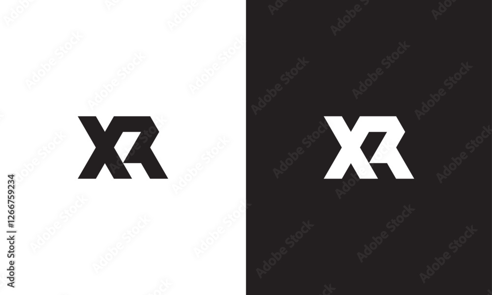 XR logo, monogram unique logo, black and white logo, premium elegant logo Vector XR logo, monogram unique logo, black and white logo, premium elegant logo Vector