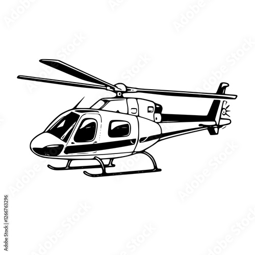 military helicopter vector illustration