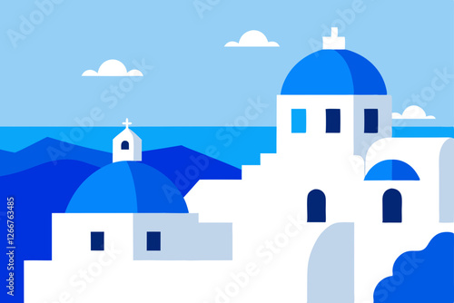 church in oia santorini greece