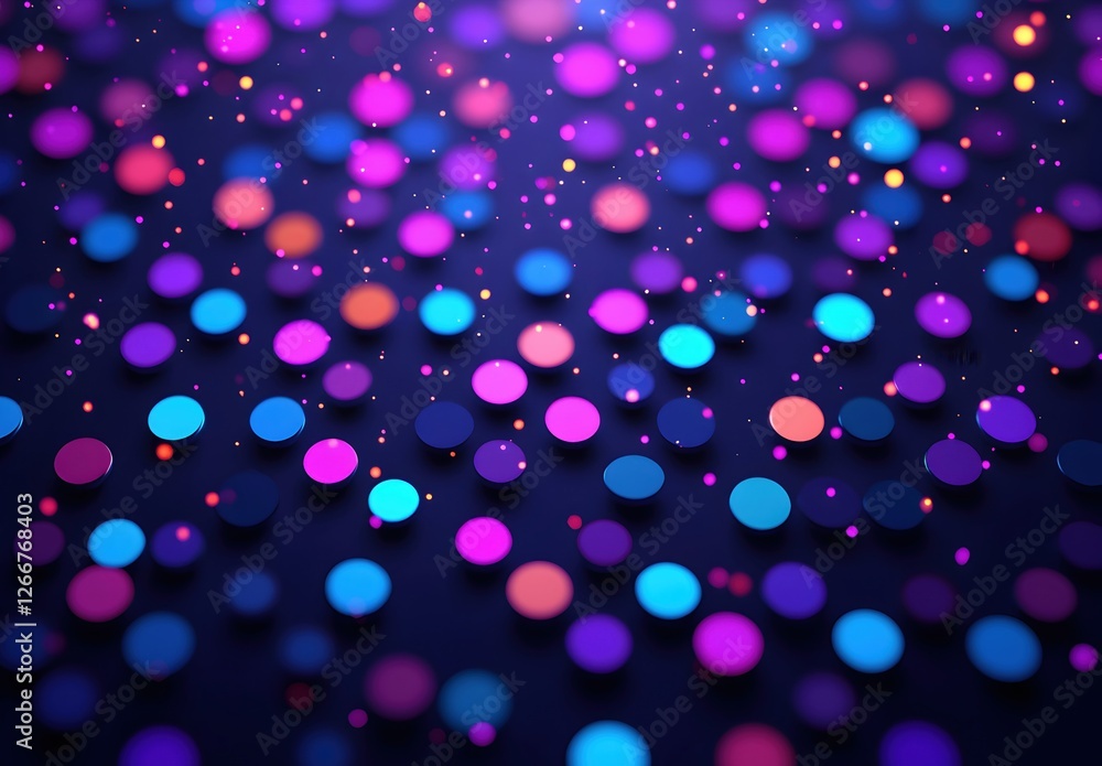 Colorful abstract circles pattern with glowing light effects Colorful abstract circles pattern with glowing light effects