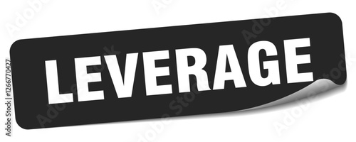 leverage sticker. leverage label