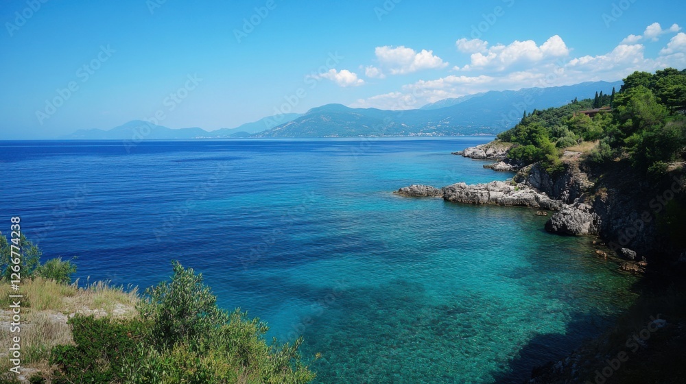 stunning coastal view of ionian sea greece stunning coastal view of ionian sea greece