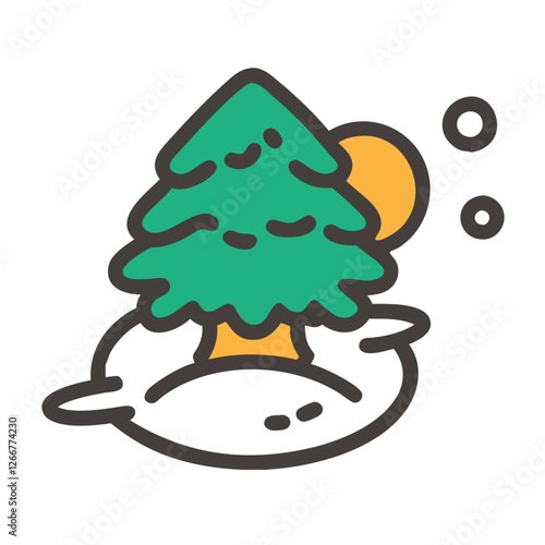 snow tree illustration
