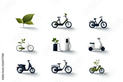 Explore innovative eco-friendly transportation with electric bicycles, scooters, and charging stations, promoting sustainable living and green technology advancements.