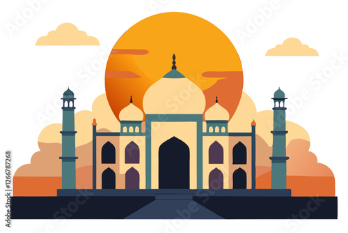 mahal vector illustration