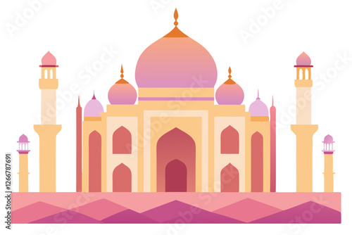 taj mahal vector illustration
