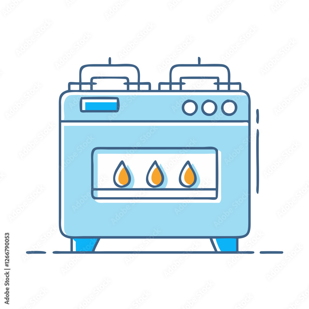 Fototapeta premium stove icon, stove vector illustration-simple illustration of stove, perfect for stove logos and icons