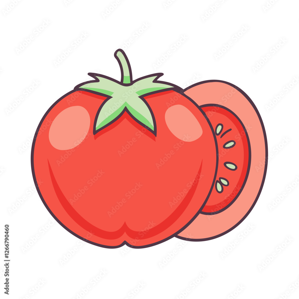 tomato icon, tomato vector illustration-simple illustration of tomato, perfect for tomato logos and icons tomato icon, tomato vector illustration-simple illustration of tomato, perfect for tomato logos and icons