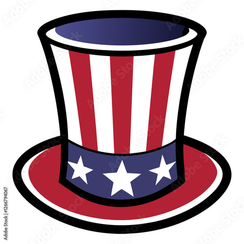 fourth of july hat vector