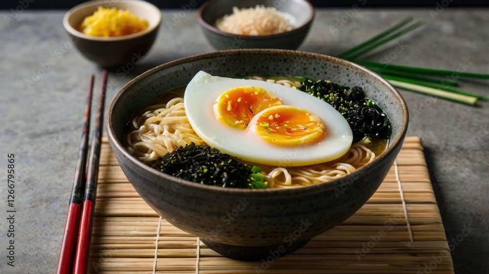 Hearty Ramen Bowl: A Comforting Symphony of Rich Broth and Fresh Toppings Hearty Ramen Bowl: A Comforting Symphony of Rich Broth and Fresh Toppings