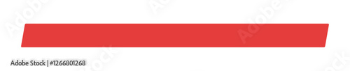 赤いマーカーの線のような横長の長方形 - シンプルな斜めにカットしたテープ状のフレームや装飾の素材