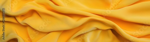 Soft Yellow Fabric with Elegant Drapery Ideal for Textile Backgrounds and Fashion Projects photo