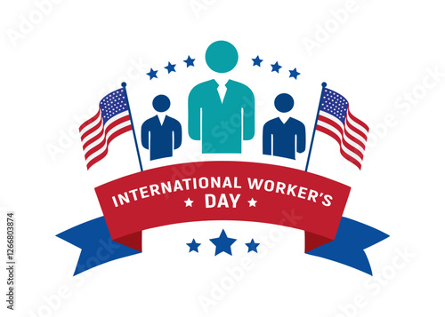 Happy Labor Day Celebration.Happy Worker's Day. National American Holiday Illustration Concept for Greeting Card, Banner, Poster etc.