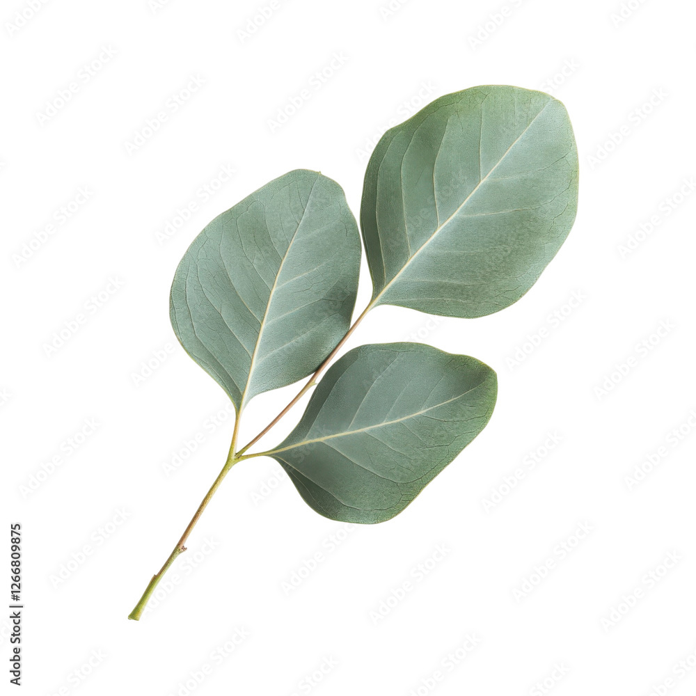 Obraz premium eucalyptus leaf isolated on transparent background