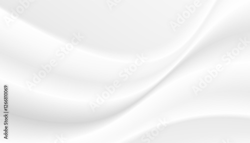 Abstract wrinkles white silk cloth fabric wave overlapping with light and shadow. white and gray texture background. copy space for web design. vector illustration	