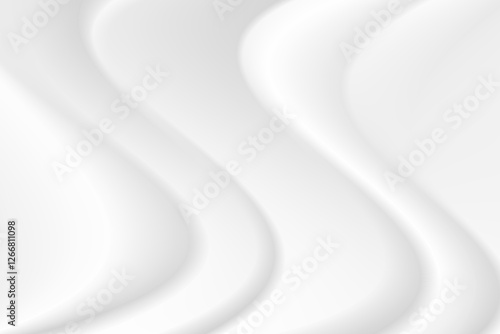 Abstract wrinkles white silk cloth fabric wave overlapping with light and shadow. white and gray texture background. copy space for web design. vector illustration	