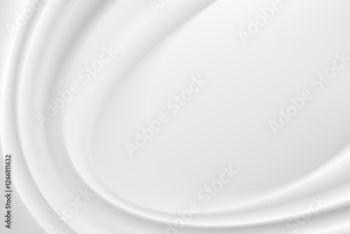 Abstract wrinkles white silk cloth fabric wave overlapping with light and shadow. white and gray texture background. copy space for web design. vector illustration	