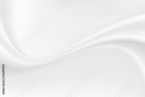 white silk cloth fabric wave overlapping with light and shadow. white and gray abstract texture background and copy space for web design