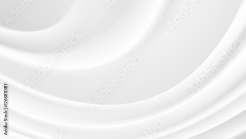 Abstract wrinkles white silk cloth fabric wave overlapping with light and shadow. white and gray texture background. copy space for web design. vector illustration	
