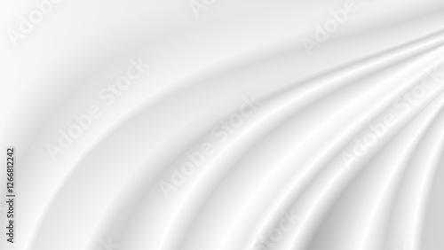 abstract wrinkles white silk cloth fabric wave overlapping with light and shadow. white and gray texture background. copy space for web design. vector illustration