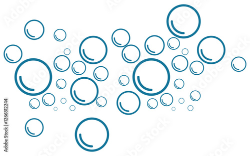 Bubble water Laundry washing vector illustration design template