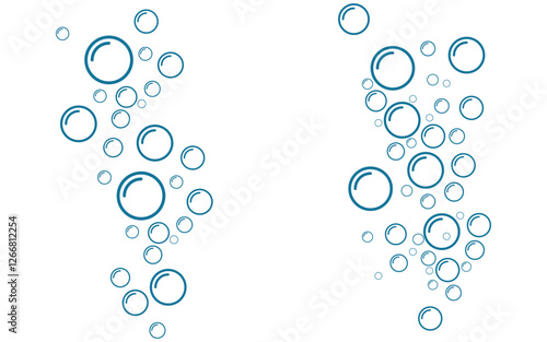 Bubble water Laundry washing vector illustration design template