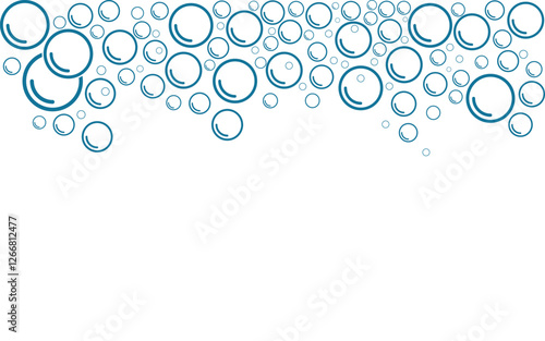 Bubble water Laundry washing vector illustration design template