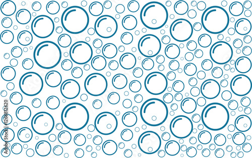 Bubble water Laundry washing vector illustration design template
