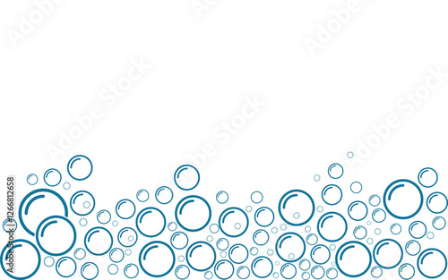 Bubble water Laundry washing vector illustration design template