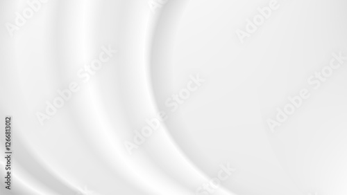 Abstract wrinkles white silk cloth fabric wave overlapping with light and shadow. white and gray texture background. copy space for web design. vector illustration	
