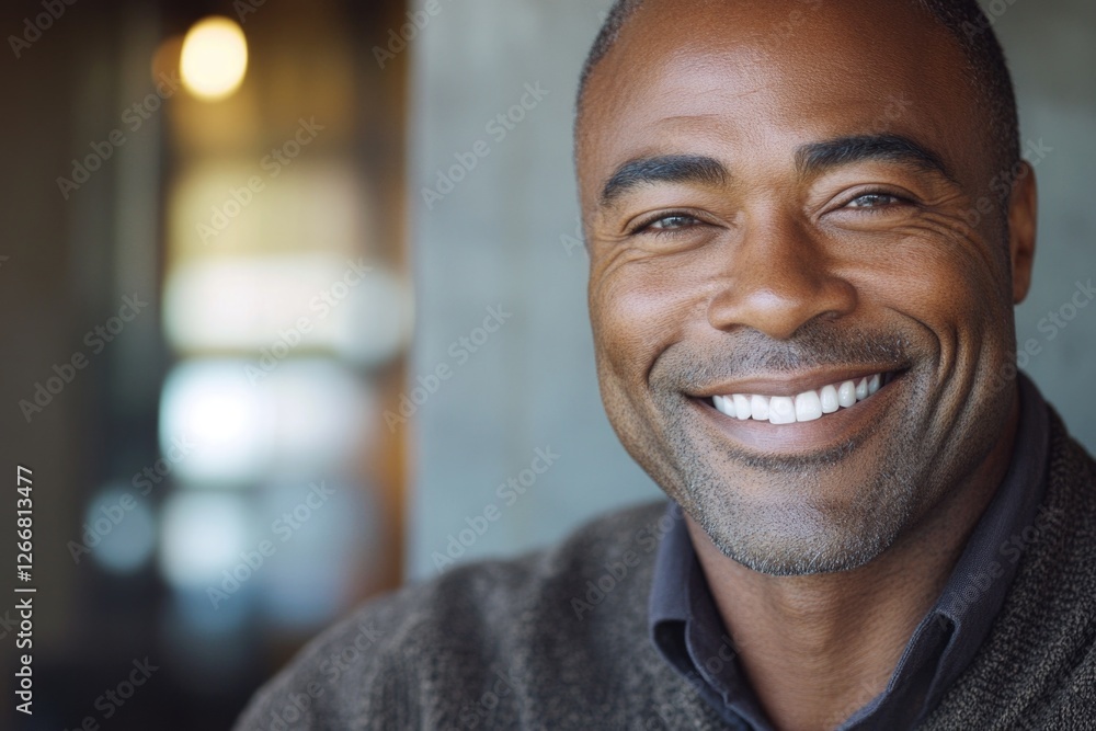 A close-up shot of a happy male wearing a sweater, perfect for a variety of uses including social media posts, advertising campaigns or personal projects A close-up shot of a happy male wearing a sweater, perfect for a variety of uses including social media posts, advertising campaigns or personal projects