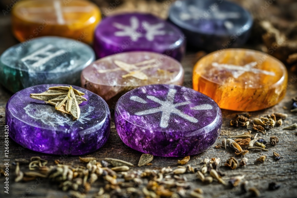 A close-up shot of a group of rocks with written messages or symbols on them A close-up shot of a group of rocks with written messages or symbols on them