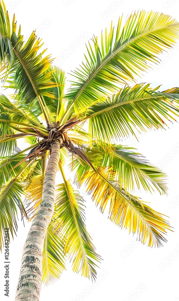 Fototapeta premium Coconut tree on white background