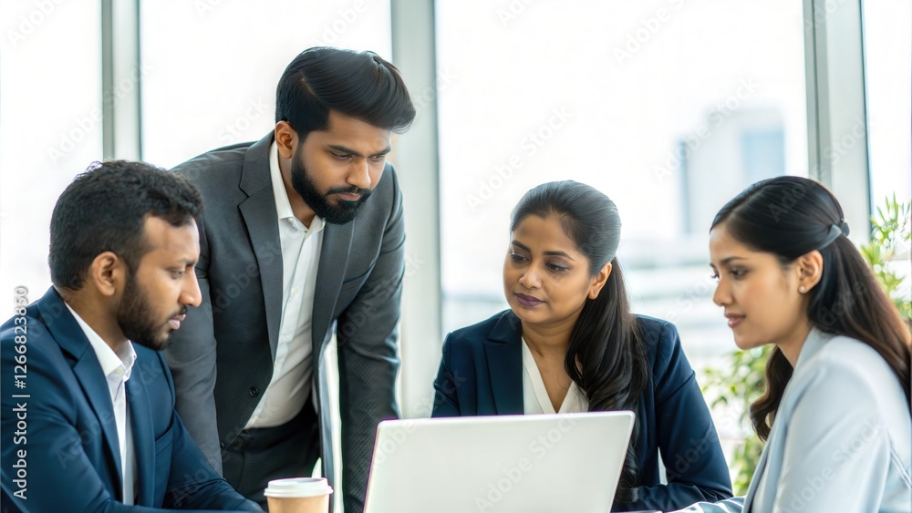 Indian Business Team Discussing Market Trends
Indian Business Team Discussing Market Trends