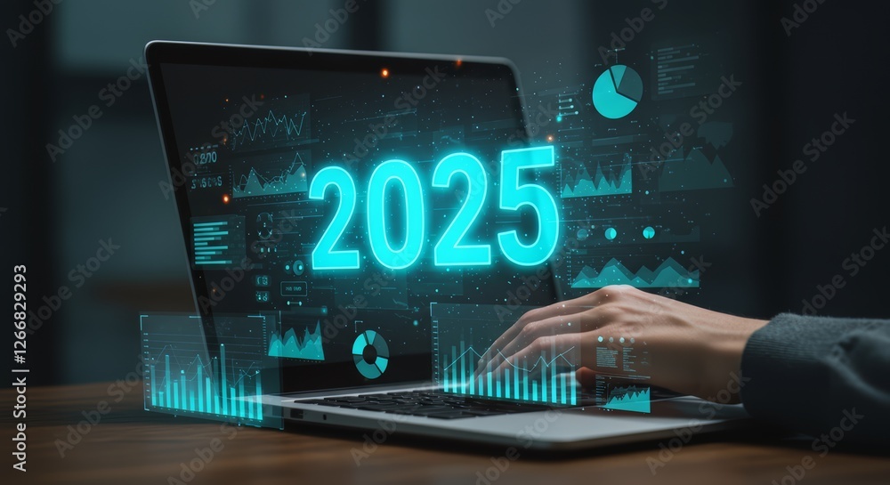 Future Insights Data Analytics 2025 on Laptop Digital Workspace Interactive Dashboard Technology Overview Close-up View Business Intelligence Future Insights Data Analytics 2025 on Laptop Digital Workspace Interactive Dashboard Technology Overview Close-up View Business Intelligence