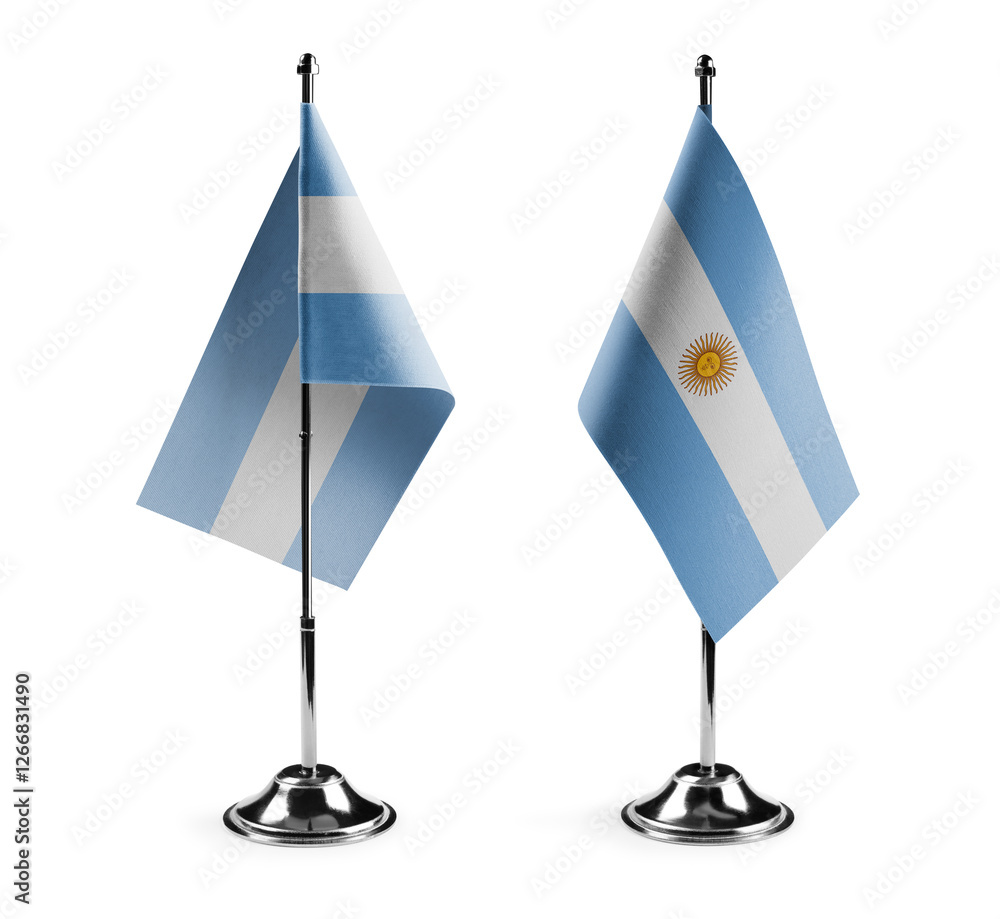 Small national flags of the Argentina on a white background Small national flags of the Argentina on a white background