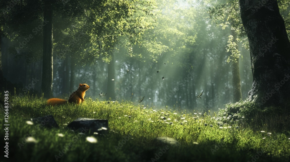 1.Small and Lovely Ground Squirrel on a Meadow 1.Small and Lovely Ground Squirrel on a Meadow