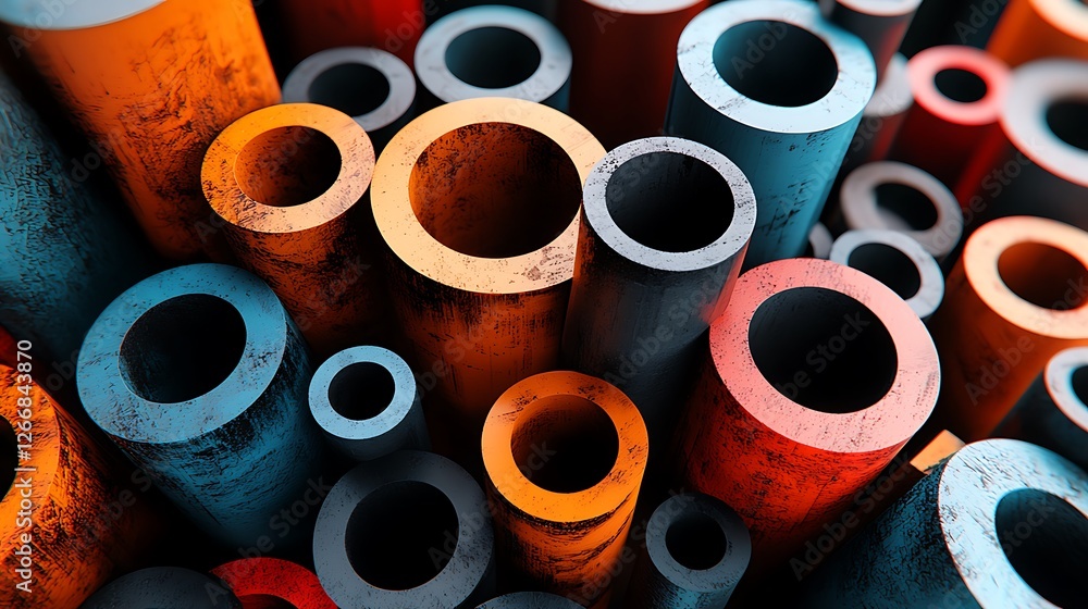 Abstract rusty pipes background texture Abstract rusty pipes background texture