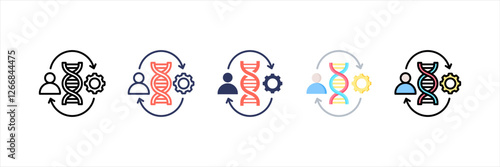 Genetic Engineering Multistyle Icon Set
