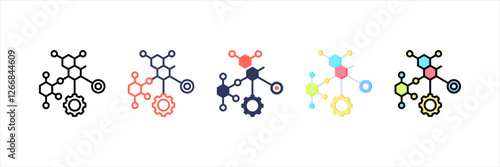 Biomaterials Multistyle Icon Set