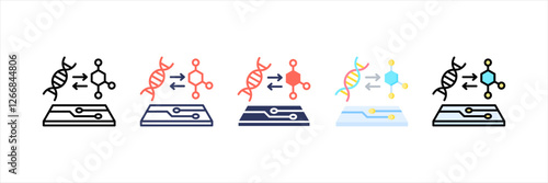 Bioelectronic Multistyle Icon Set