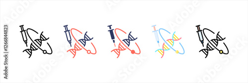 Genetic Modification Multistyle Icon Set