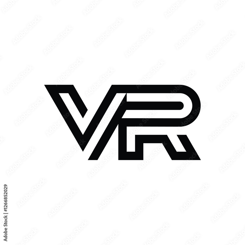 VR monogram logo design letter text name symbol monochrome logotype alphabet character simple logo VR monogram logo design letter text name symbol monochrome logotype alphabet character simple logo