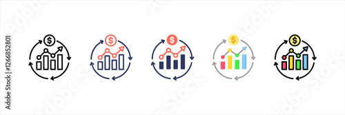 Continuous Improvement Multistyle Icon Set