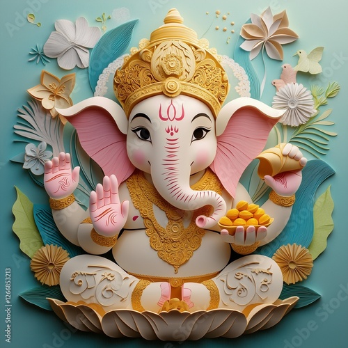 Ganesha holding Modak sweets