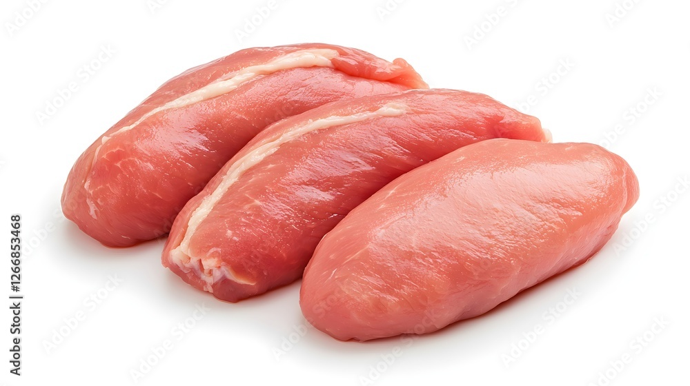 Fresh Raw Chicken Breasts Isolated on White Background for Cooking Fresh Raw Chicken Breasts Isolated on White Background for Cooking