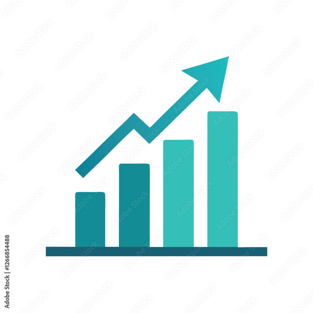 Growing Graph Icon Vector Design - Simple and Detailed Growing Graph Icon Vector Design - Simple and Detailed