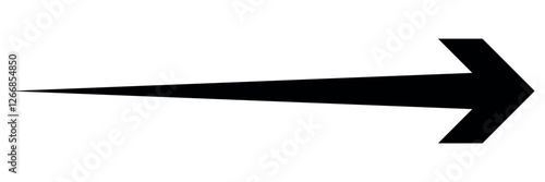 Long arrow icon. long arrow vector. flat style Arrow symbol. arrow on a white background. vector illustration.