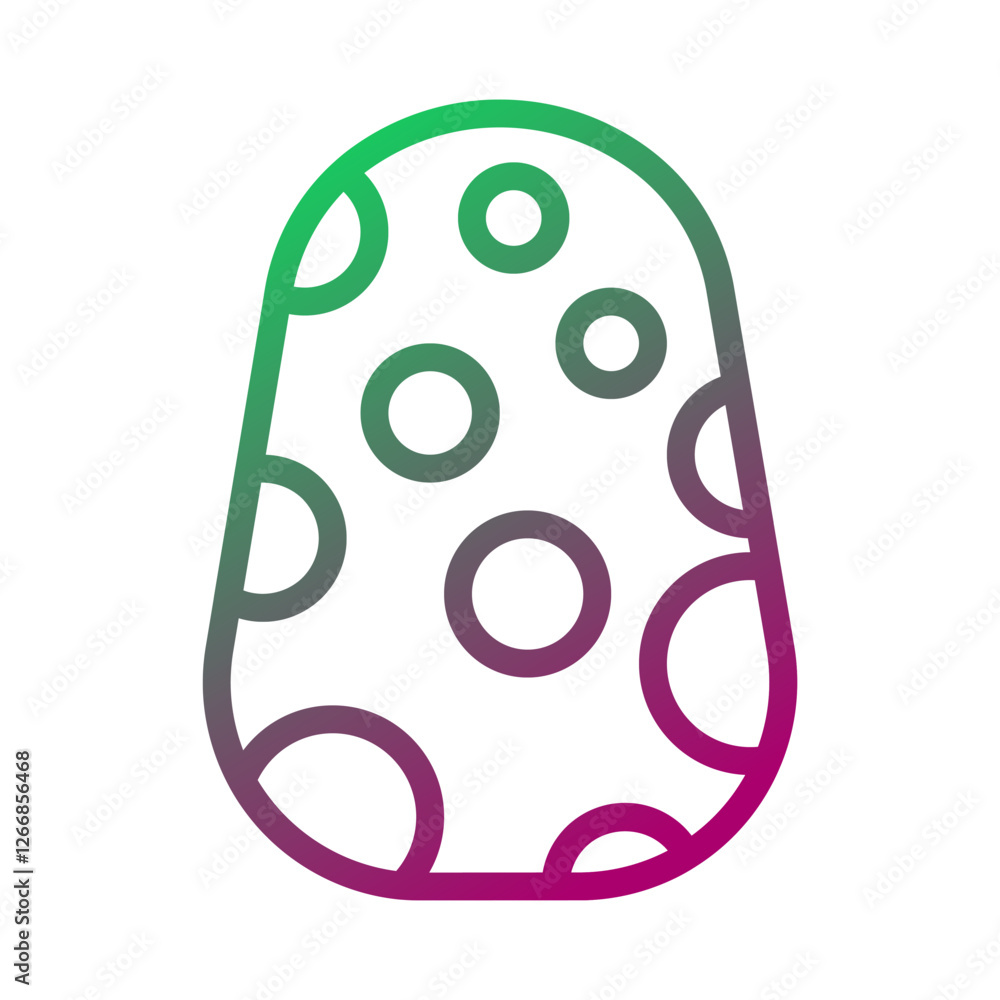 Gradient Decorative Easter Egg with Circle Design Gradient Decorative Easter Egg with Circle Design