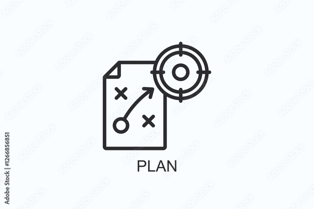 Plan Icon Or Logo Isolated Illustration Plan Icon Or Logo Isolated Illustration